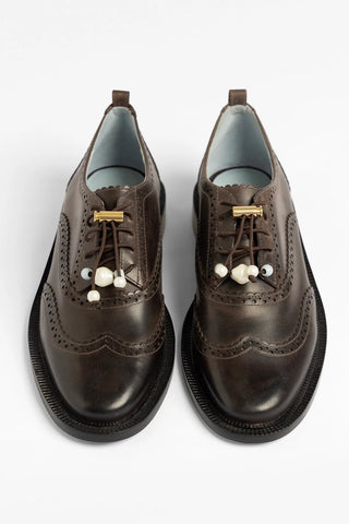 Ginny Loafer Brown Leather Loafer Larroudé