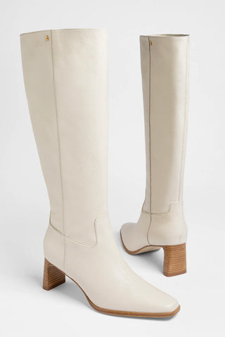 Alexis Boot Ivory Leather Boot Larroudé