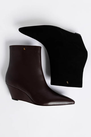Loulou Boot Black Suede Boot Larroudé