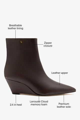 Loulou Boot Brown Leather Boot Larroudé