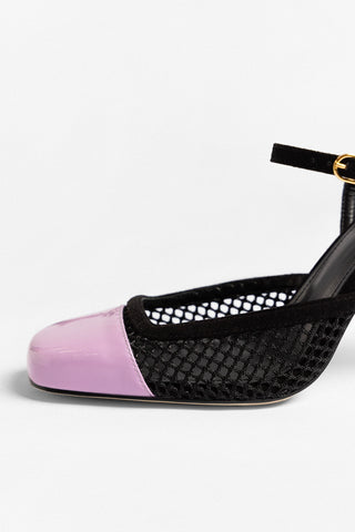 Sabine Mesh Pump Lilac Patent Leather