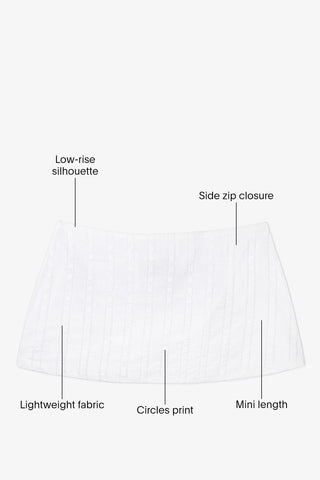 Ava Mini Skirt Striped White Cotton Skirt Sheridan Cox by Larroudé