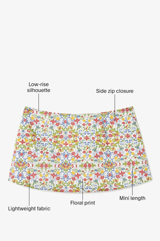 Ava Mini Skirt Liberty of London Floral Skirt Sheridan Cox by Larroudé