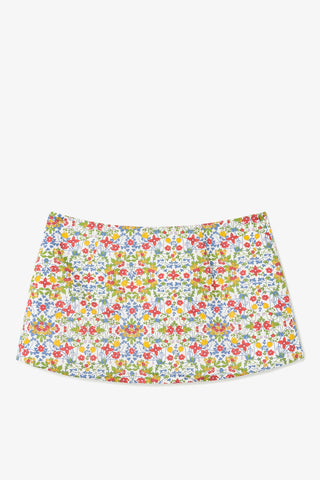 Ava Mini Skirt White Sardines Cotton Skirt Sheridan Cox by Larroudé