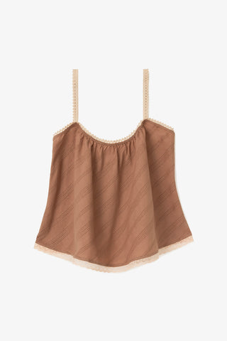 The Perfect Tank Top Chocolate Diamonds Cotton Top Sheridan Cox by Larroudé