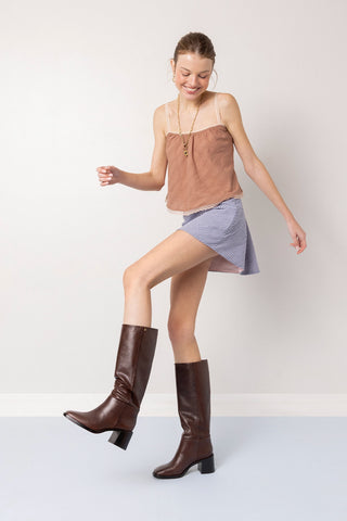 The Perfect Tank Top Chocolate Diamonds Cotton Top Sheridan Cox by Larroudé