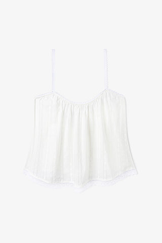 The Perfect Tank Top White Circles Cotton Top Sheridan Cox by Larroudé