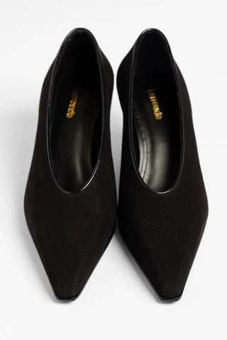 Cambon Pump Black Suede Pump Larroudé
