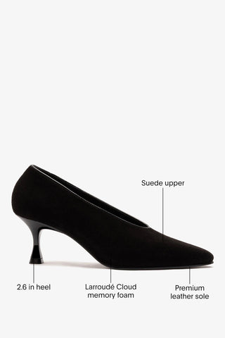 Cambon Pump Black Suede Pump Larroudé