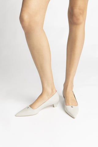 Ruth Pump In Gray Box Leather