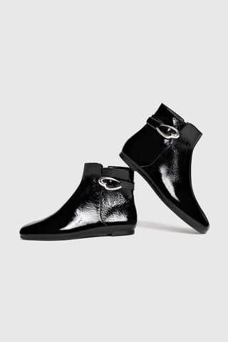 Mini Verona Boot In Black Patent Leather