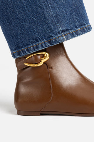 Mini Verona Boot In Burnt Umber Leather