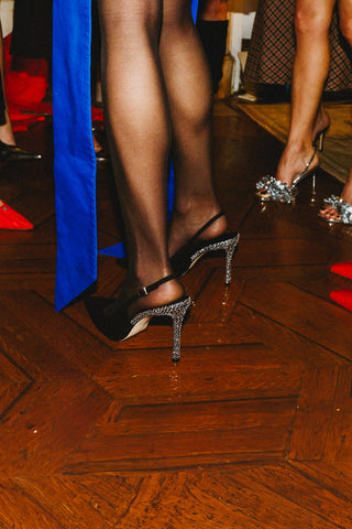 Kaitlan Crystal Pump In Black Suede