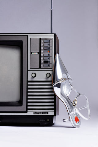 Grace Pump In Silver Specchio