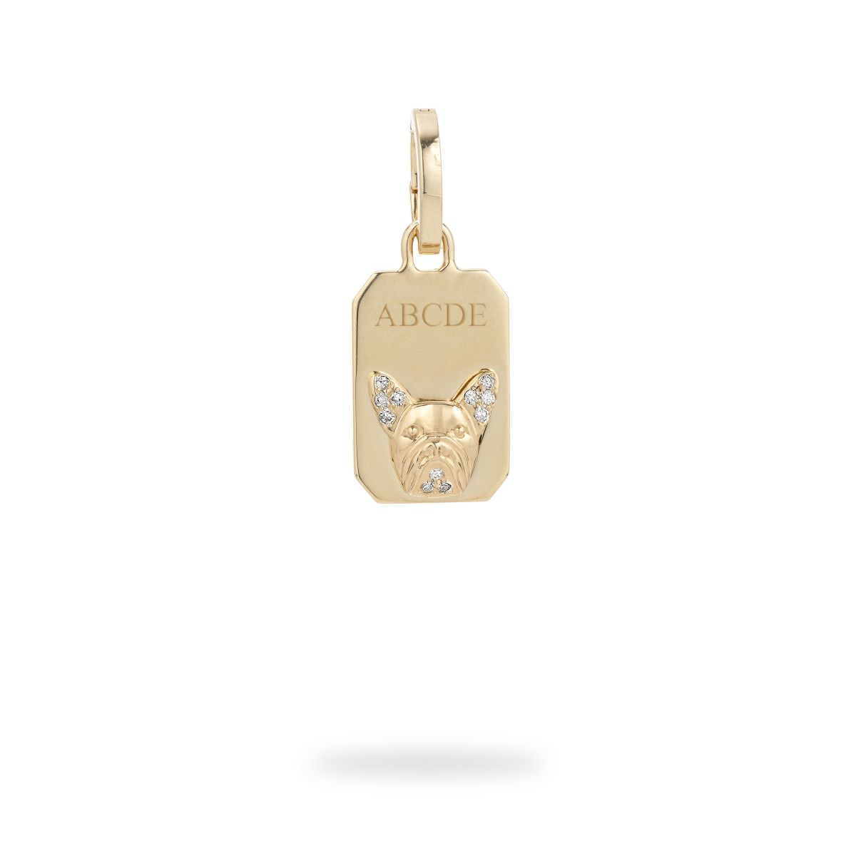 Pavé Diamond French Bulldog Hinged Charm