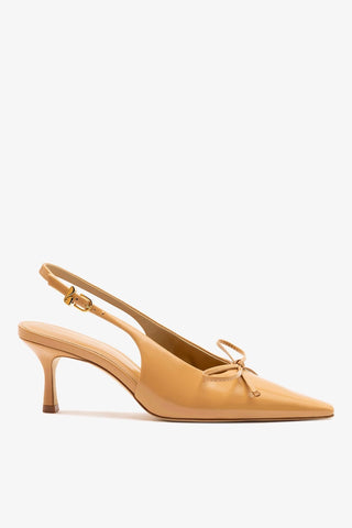 Bardot Pump Tan Leather Pump Larroudé