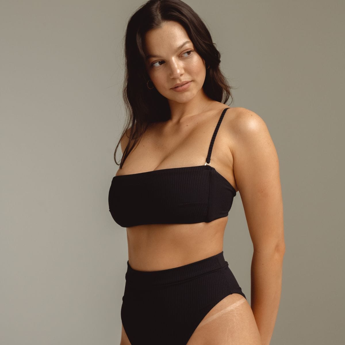 Black Rib Summer Bikini Top