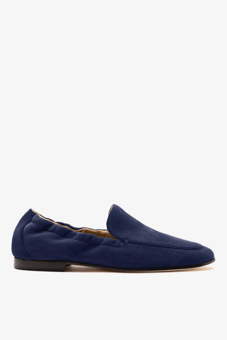 Penny Light Loafer Navy Suede Loafer Larroudé