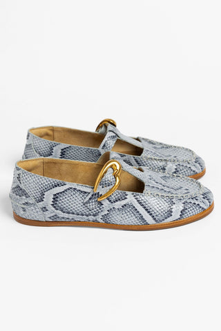 Hydra Loafer Maya Python Leather Loafer Larroudé