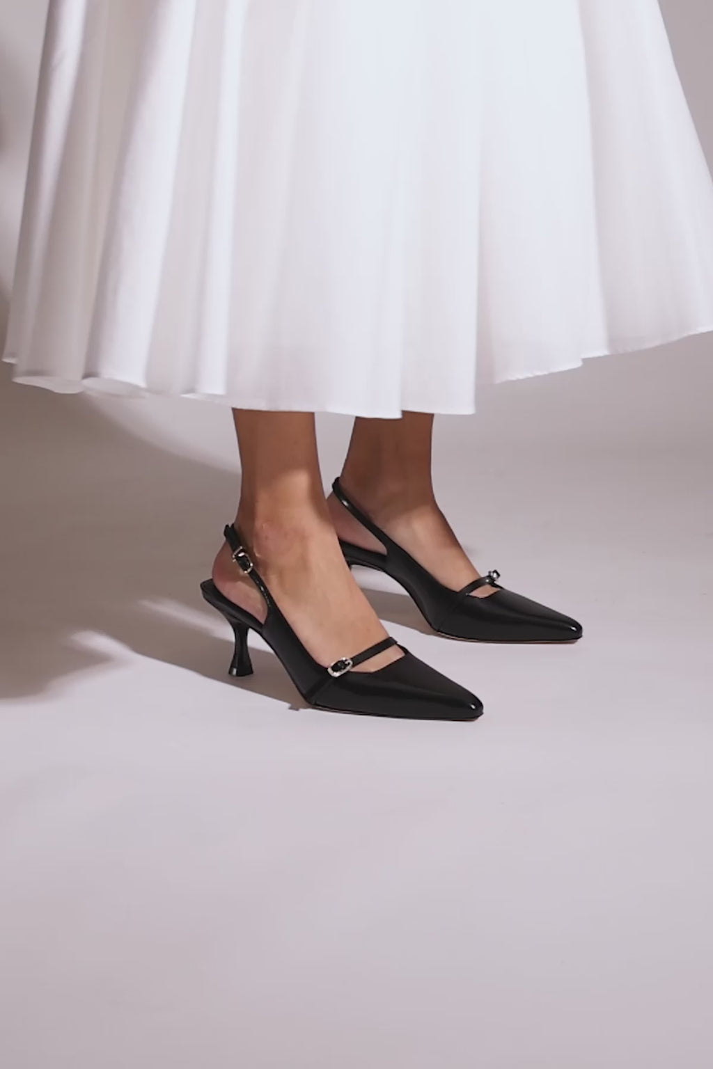 Ines Pump In Black Leather Pump Larroudé