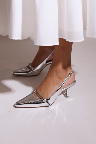 Ines Pump In Silver Specchio