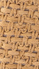 Beige Leather and Natural Raffia