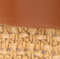  Caramel Leather and Natural Raffia