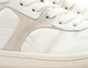 White Leather and Mushroom Grey Suede