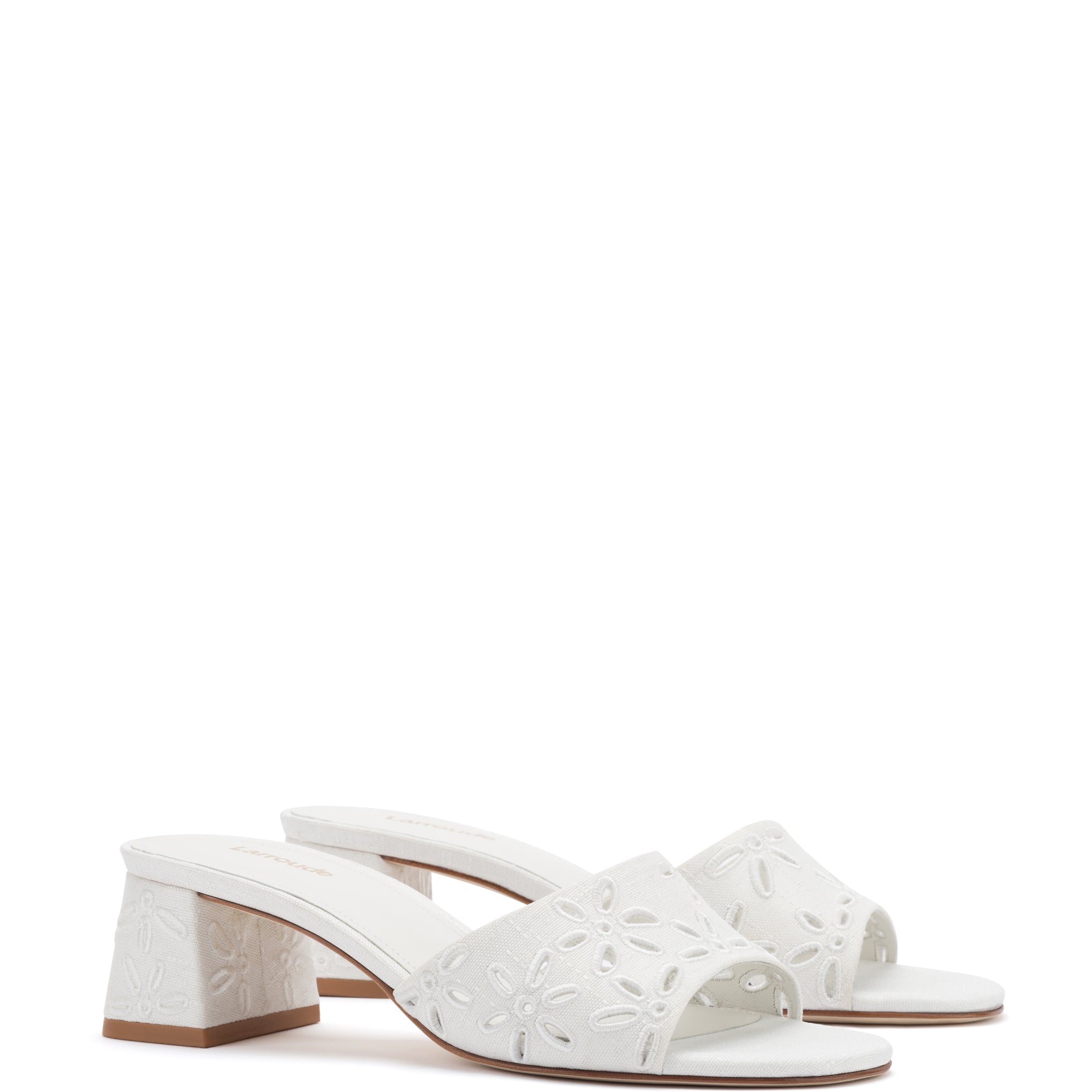 Brigitte Mule In White Linen