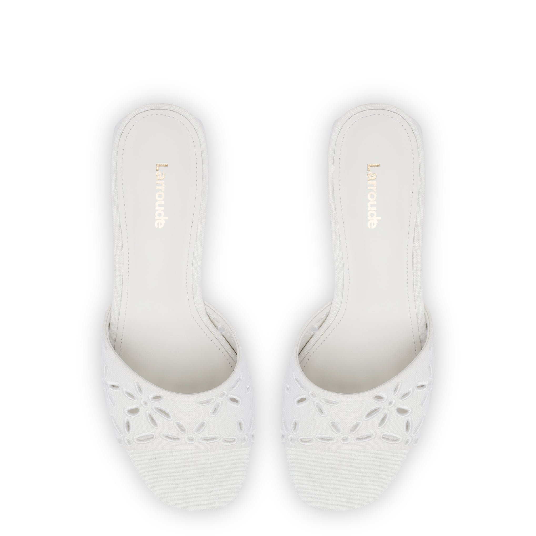 Brigitte Mule In White Linen