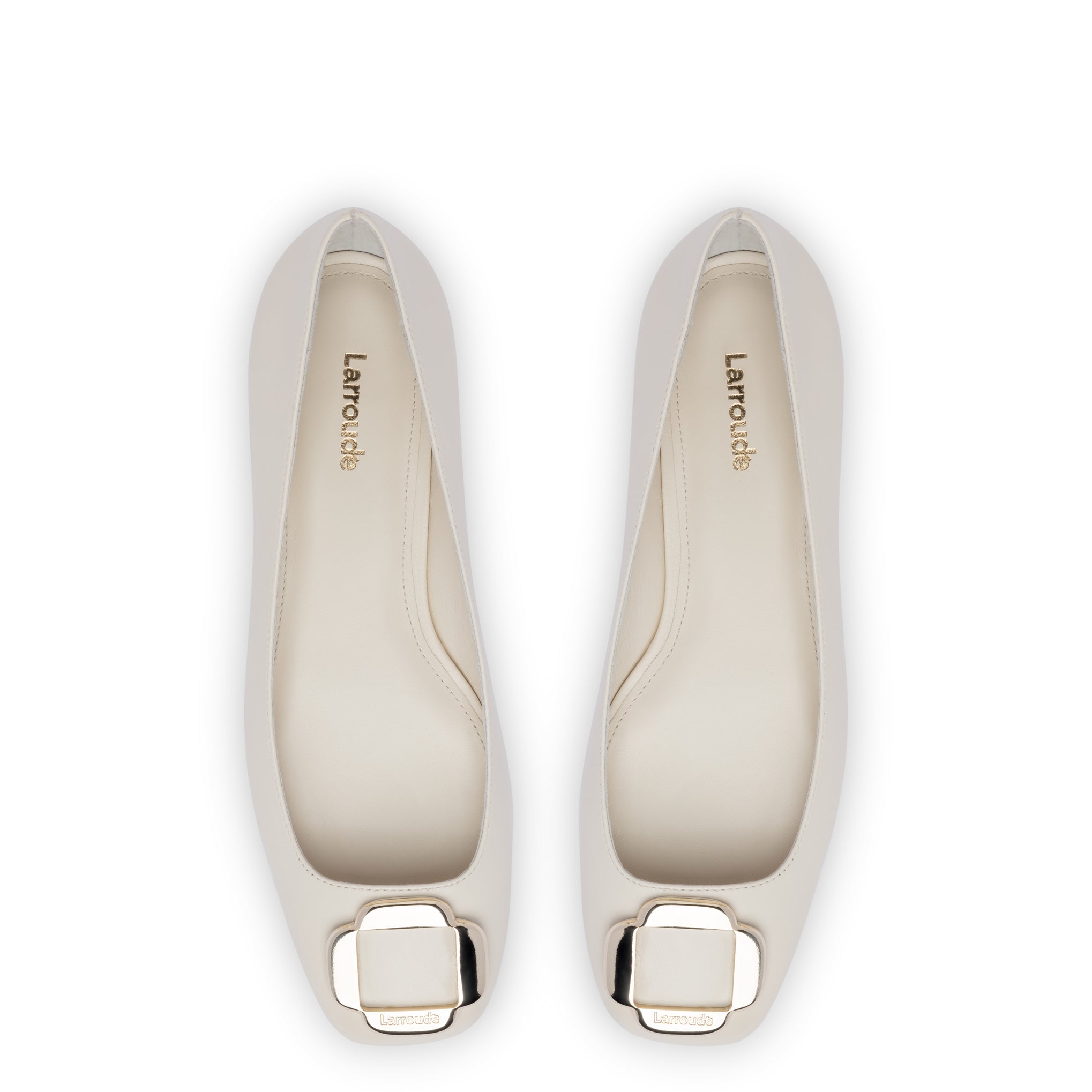 Maria Flat In White Leather