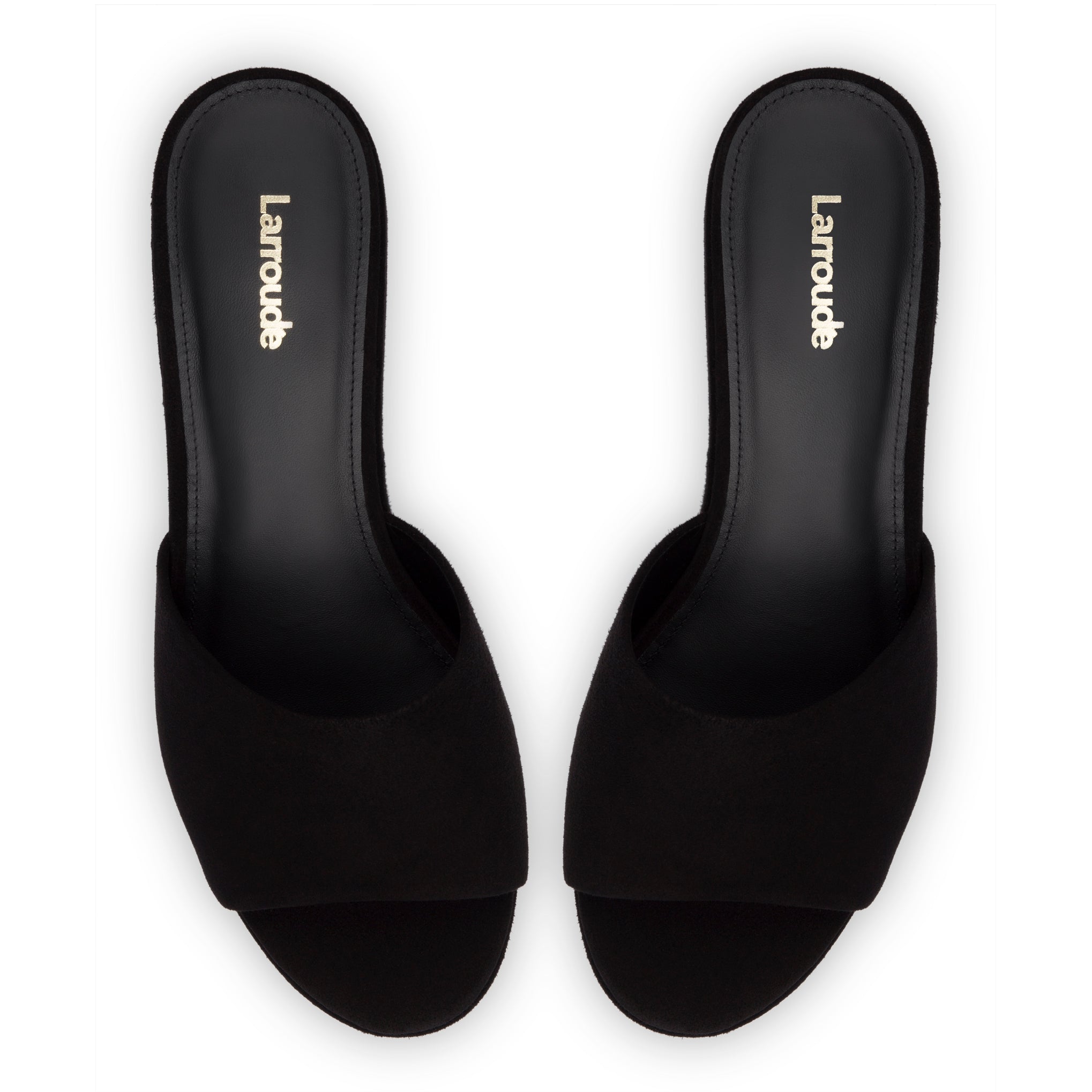 Miso Platform Sandal In Black Suede