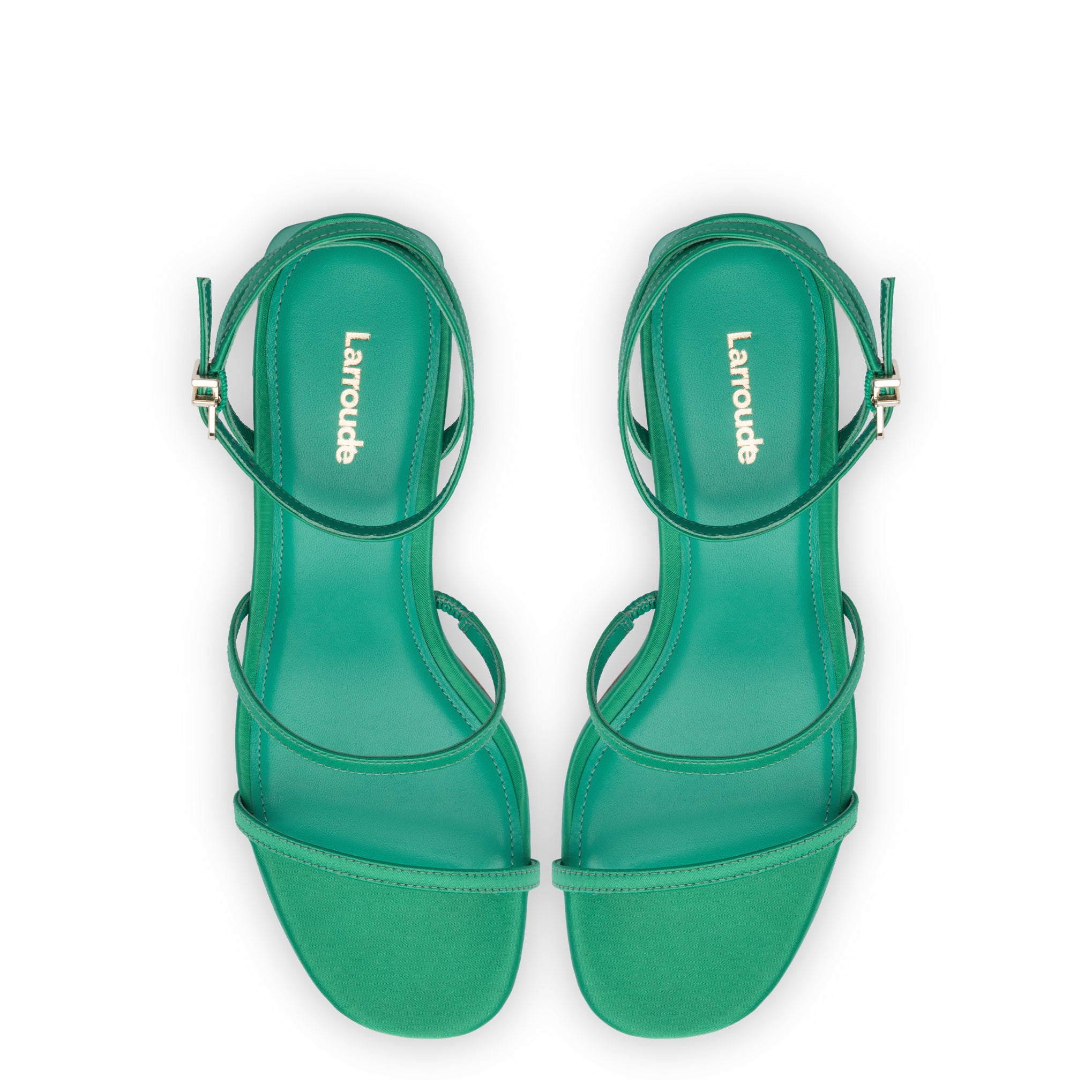 Gio Sandal In Green Satin